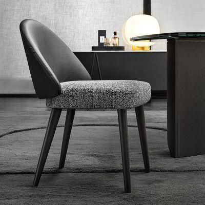Nova Modern Home Furniture Fabric Lounge Chair Dining Chair Solid Wooden Foot