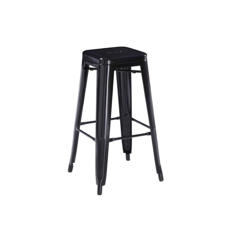 Stacking Kitchen Bar Party Furniture Colorful Metal Dining Chair Bar Stool Chair for Outdoor