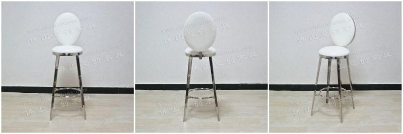 Modern Minimalist Bar Milk Tea Shop Bar Counter Stainless Steel Backrest High Stool High Bar Chair