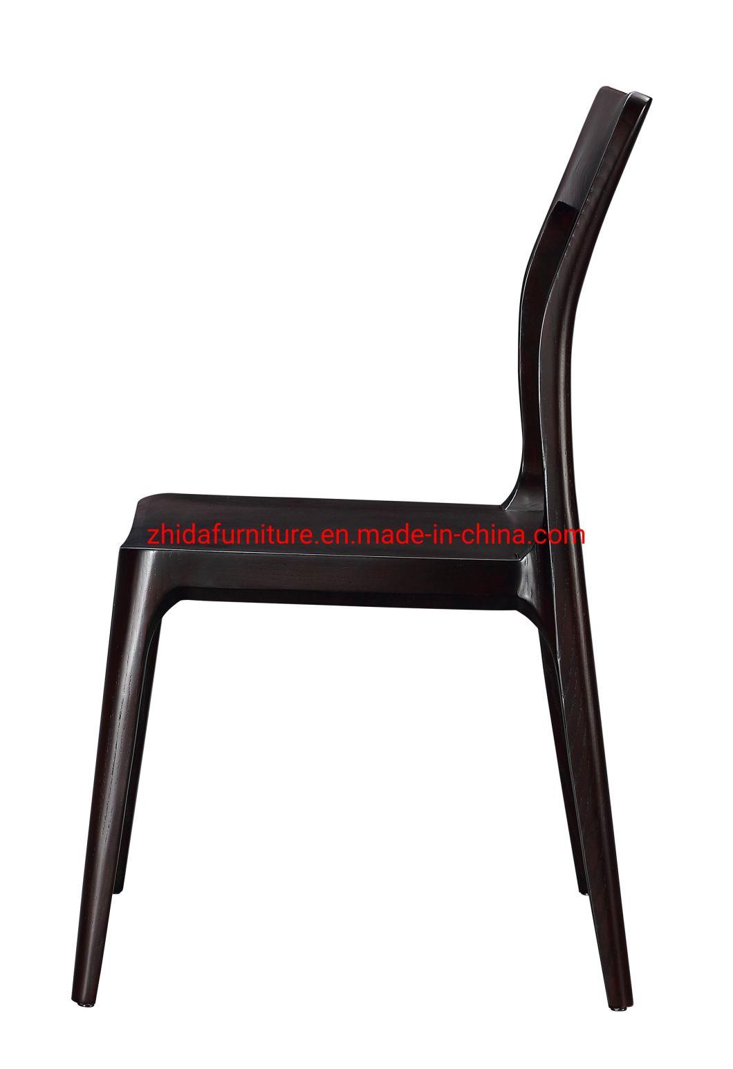 Black Paint Wooden Home Hotel Solid Wood Furniture Dining Chair for Restaurant