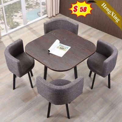 Modern Dining Room Furniture Solid Wooden Frame Dining Table with Dining Chairs