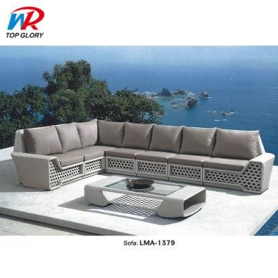 7 Seats Moda Hot Sale Favorable Rattan Outdoor Sofa Set Patio Garden Sofa