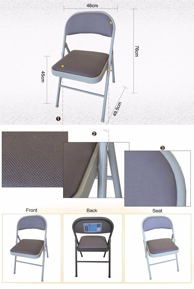 Home Office Conference Furniture Stacking Fabric Upholstered Flexible Folding Leather Chairs