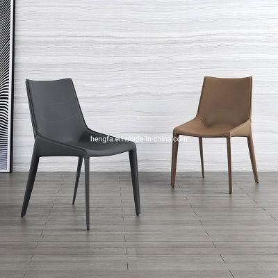 Modern Hotel Cafe Furniture Backrest Leather Restaurant Dining Room Chairs