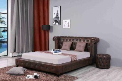 Huayang Latest Designs Modern Home King Queen Double Size Bedroom Furniture Specific Use Nordic Style PU Leather Bed PU Bed