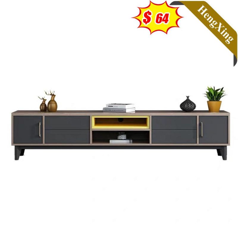 Factory Customized Mixed Grey Color Living Room Furniture Storage TV Stand with Drawers Cabinet
