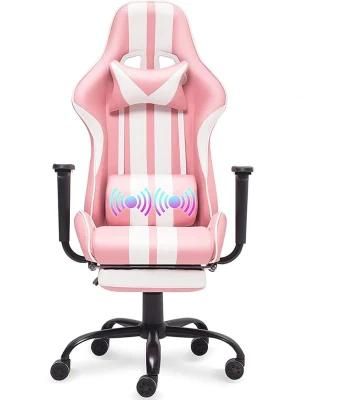 Pink Popular Fashion Gaming Chair with Fixed Armrest