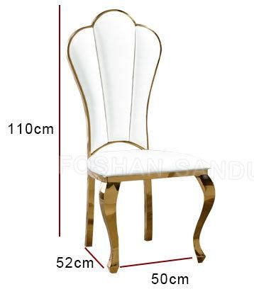 Good Quality PU Leather with Sponge Stainless Steel Event Dining Chair