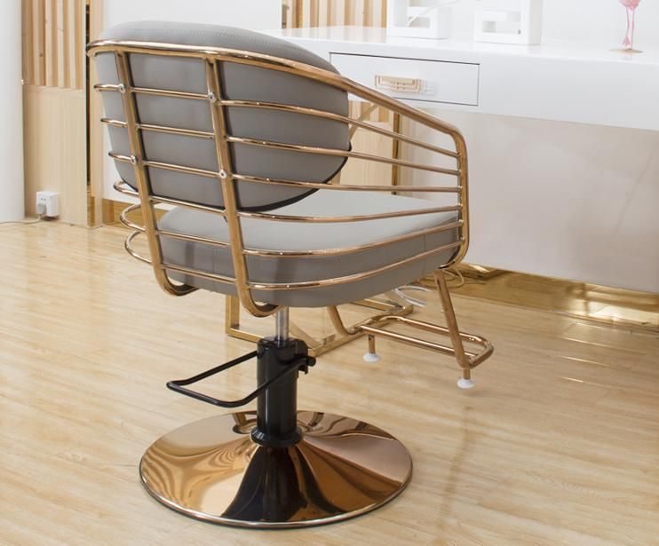 Hl-7255 Salon Barber Chair for Man or Woman with Stainless Steel Armrest and Aluminum Pedal