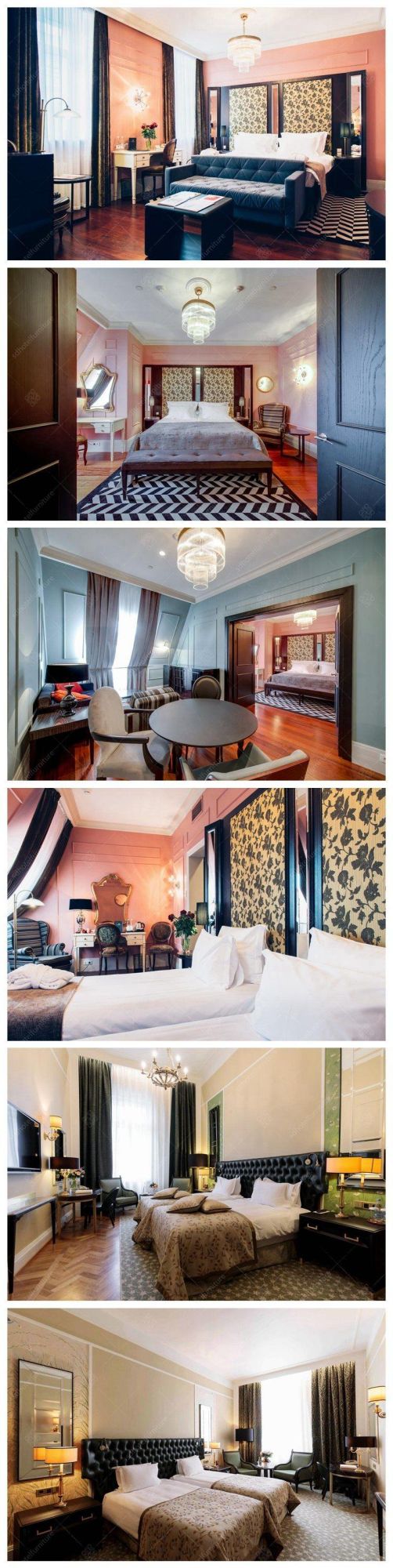 Artistic Design European Style 5 Stars Hotel Bedroom Furniture Sets