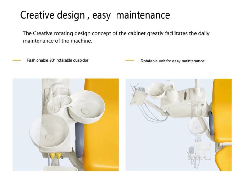 Ce Approved Dental Chair with Top-Mounted Tray