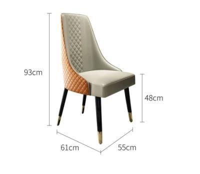 Post Modern Upholstered Wholesale PU Leather Hotel Dining Chairs for Luxury Restaurant