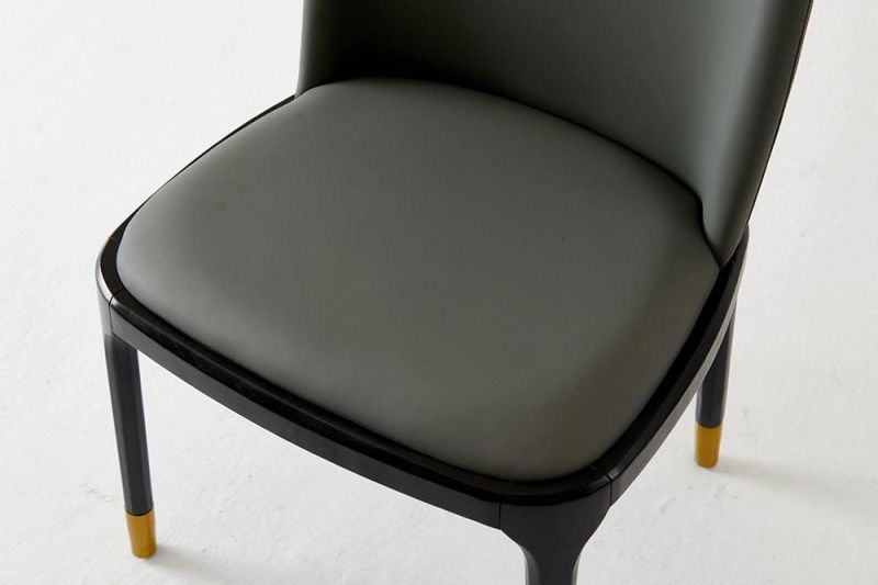 Leisure Chair Orange Dining Room Chair PU Leather