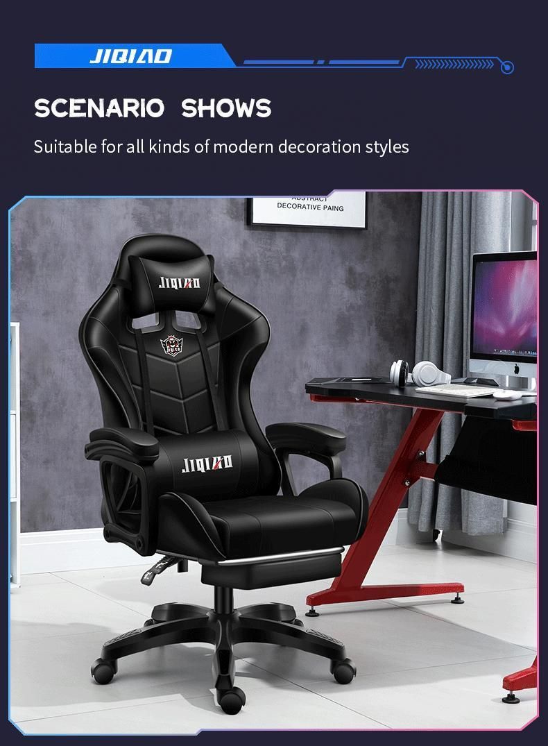 Hot-Selling Custom PC Racing Computer Reclining Leather Silla Gamer Office Gaming Chair with Footrest