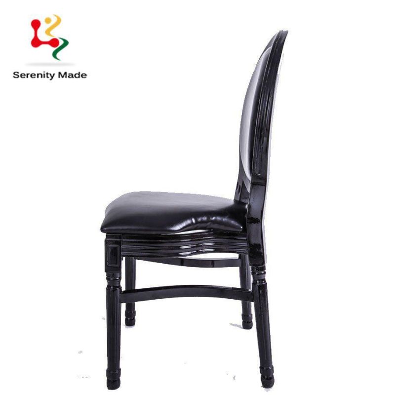 Hospitality Event Furniture Armless Wooden Banquet PU Leather Chairs for Event Wedding Dining Party