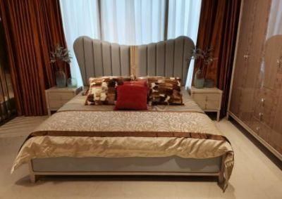 Italian Simple Leather Bedroom Double Bed