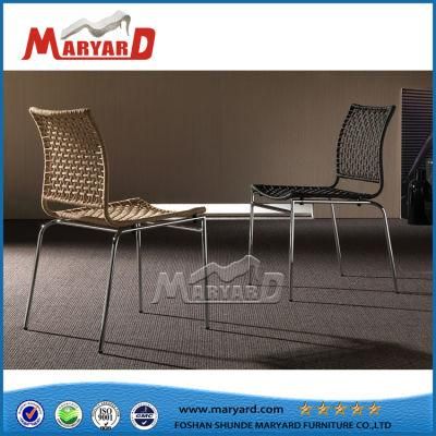 Outdoor Garden Teak Wood Wear Resistant Fireproof Powder Coated Legs Dining Chair