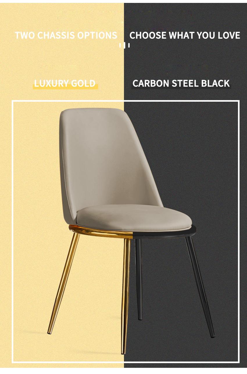 Wholesale Home Furmiture High Quality Black and Golden Legs Dining Chairs Factory