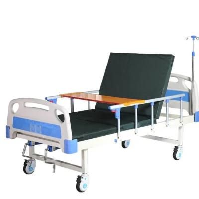 Hospital Furniture Equipment Health Care Steel 2 Cranks Manual Two Function Hospital Beds Medical Bed Price for Elderly