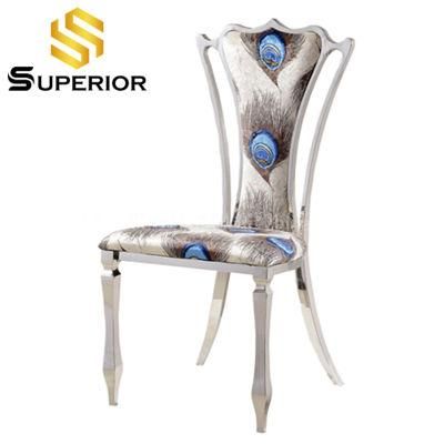 Top Quality Home Furniture Velvet Dining Chair with Metal Legs