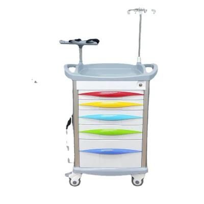 UL-22MD46 ABS Hospital Furniture Emergency Trolley Hospital Trolley Medical Cart