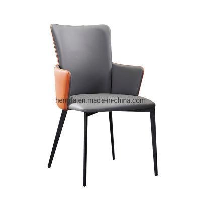 Wholesale Market Modern Furniture Stainless Steel Leather Dining Chairs
