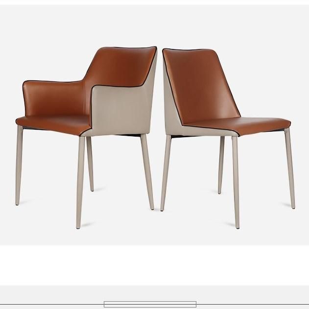 Modern Restaurant Home Furniture Upholstered Leather Dining Chairs