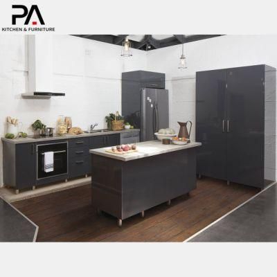 Lacquering Board Dark Kitchen Cabinets