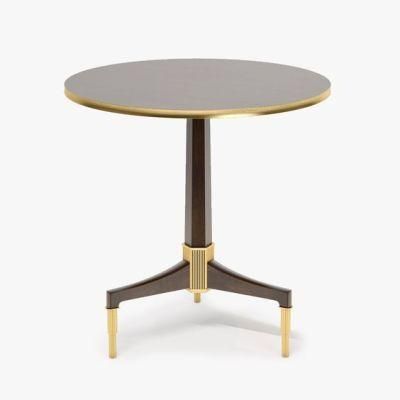 Metal Leg Wooden Top High Class Simple Design Coffee Table