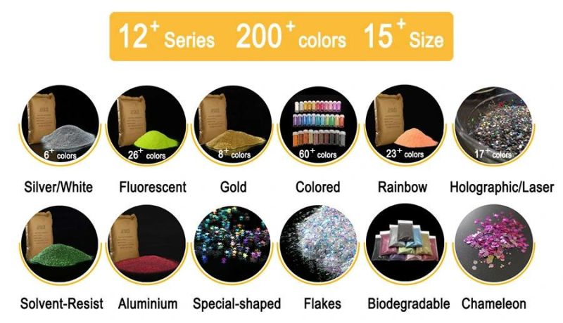 Hexagonal Polyester Glitter Decoration Supplies Glitter Powder for Paper Bag