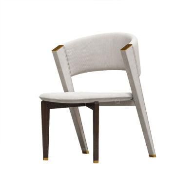 Modern Comfortable Furniture Lounge Metal Dining Chair with Armrest