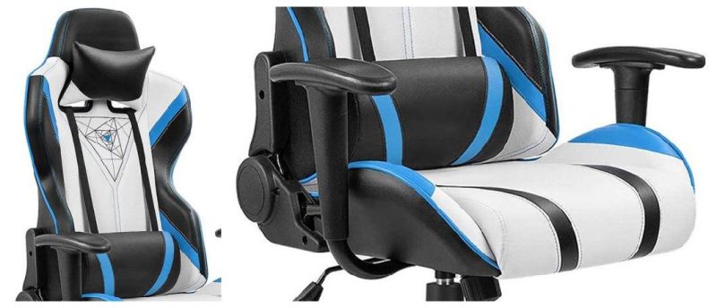 Blue Large and High Backrest Computer PC Gaming Chair