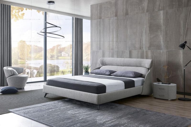 Italian Style Classic Modern Home Furniture King Bed Wall Bed Gc1725