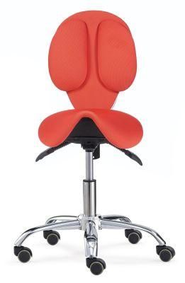 Swivel Adjustable Salon Beatuy Saddle Chair with Backrest