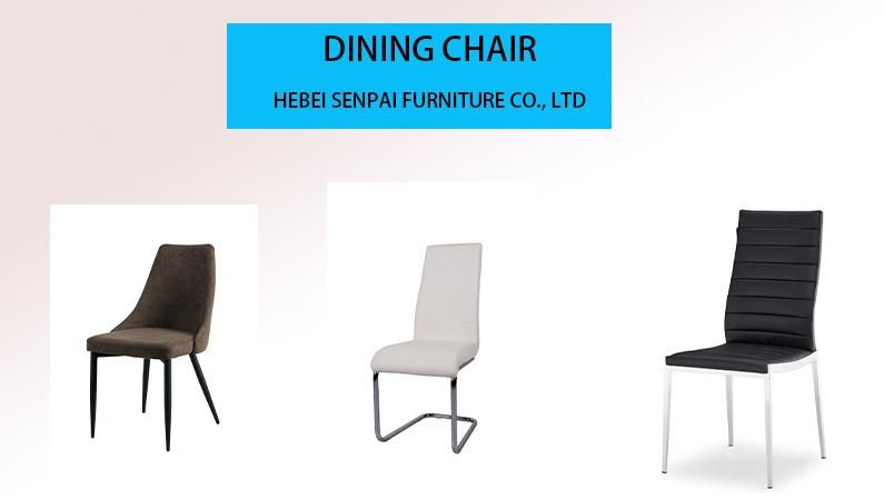 Wholesale Office Home Furniture Fabric Seat Dining Chair with Metal Legs