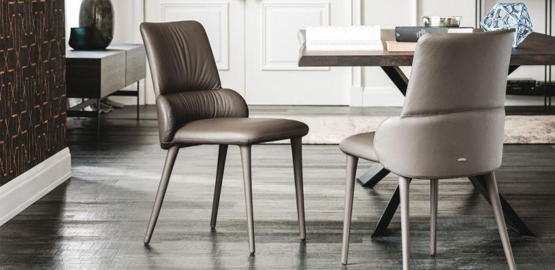 CFC-11 Dining Chair/Microfiber Leather//High Density Sponge//Metal Base/Italian Style Dining Set in Home and Hotel