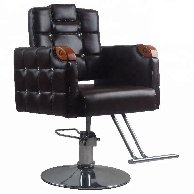 Hl-1140 2021 Salon Barber Chair for Man or Woman with Stainless Steel Armrest and Aluminum Pedal
