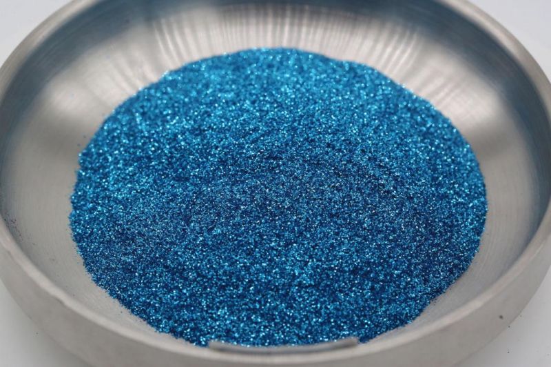 Bulk Wholesale Thick Polyester Holographic Size Customized Blue Color Extra Fine Glitter Powder for Leather Coating