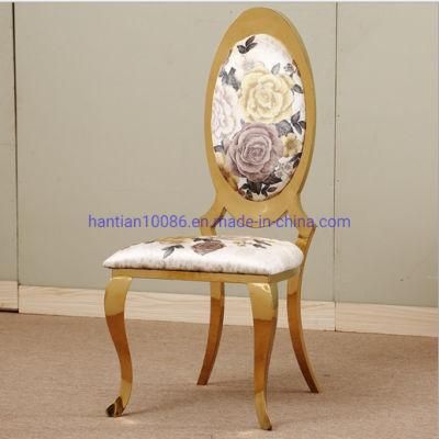 Fabric Furniture Flower Picture Chair Hot Sale Luxury Banquet Wedding Chair