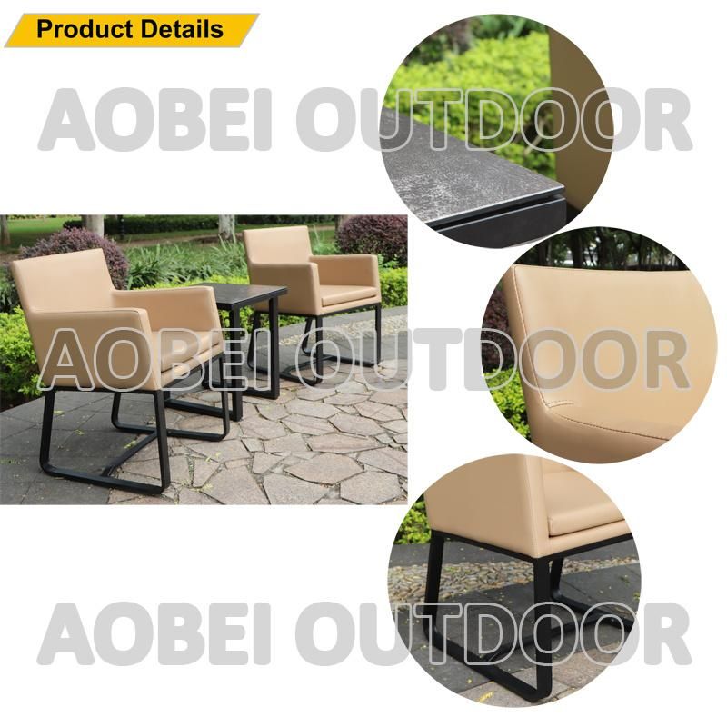 Modern Outdoor Garden Home Hotel Resort Restaurant Cafe Dining 4 Seater Chair Furniture with Coffee Table