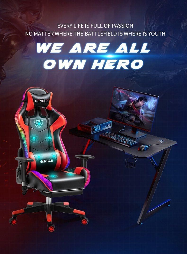 Hot Sale Top Quality PU Leather High Back Gaming Chair Gamer with Adjustable Armrest