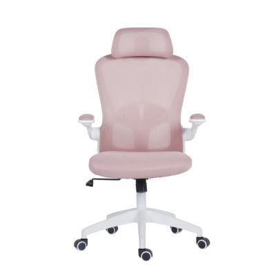 High Back Pink Mesh Fabric Chair Office Mesh Chair (MS-703)