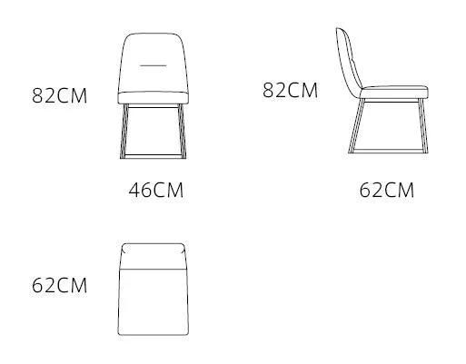 Chinese Home Furniture Manufacturer Dining Furniture Fabric Upholstery Solid Wood Leg Hotel Modern Restaurant Furniture Dining Chair