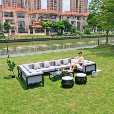 Home Hotel Garden Patio Modern Style Aluminum Frame Outdoor Sofa Set Furniture