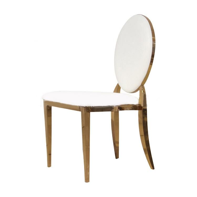 Luxury Home Restaurant Wedding Furniture Quality PU Leather Dining Chair with Gold Legs for Banquet