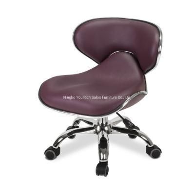 Commercial Salon Furniture for Beauty Salon 360 Reclining Technician Stool Lifting Small Bar Chair