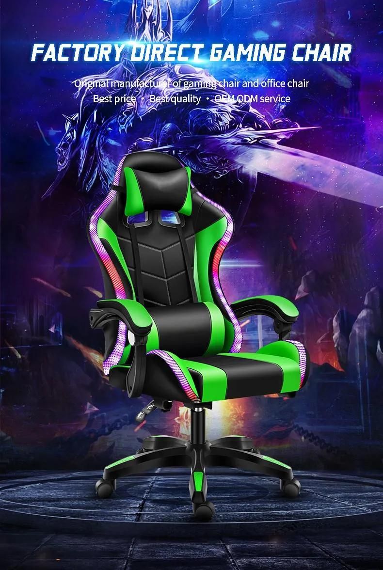 CE Approval Office Racing Computer PC Modern Ergonomic Swivel Leather Cheap Wholesale Game High Quality OEM Reclining Gaming Chair