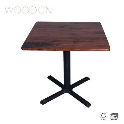 Solid Black Walnut Wood Veneer Wooden Leather Style Coffee Table Top