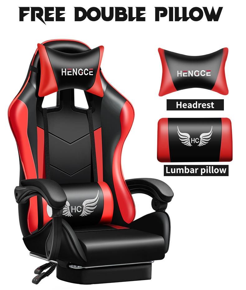 New High Back Speaker Leather CE Approval Gaming Chair with Headrest