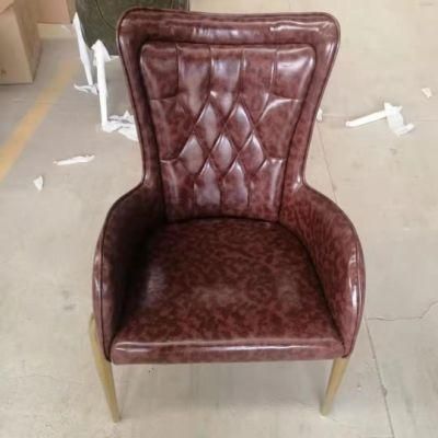 Modern Hotel Fabric Leather Sofa Chair with Armrest